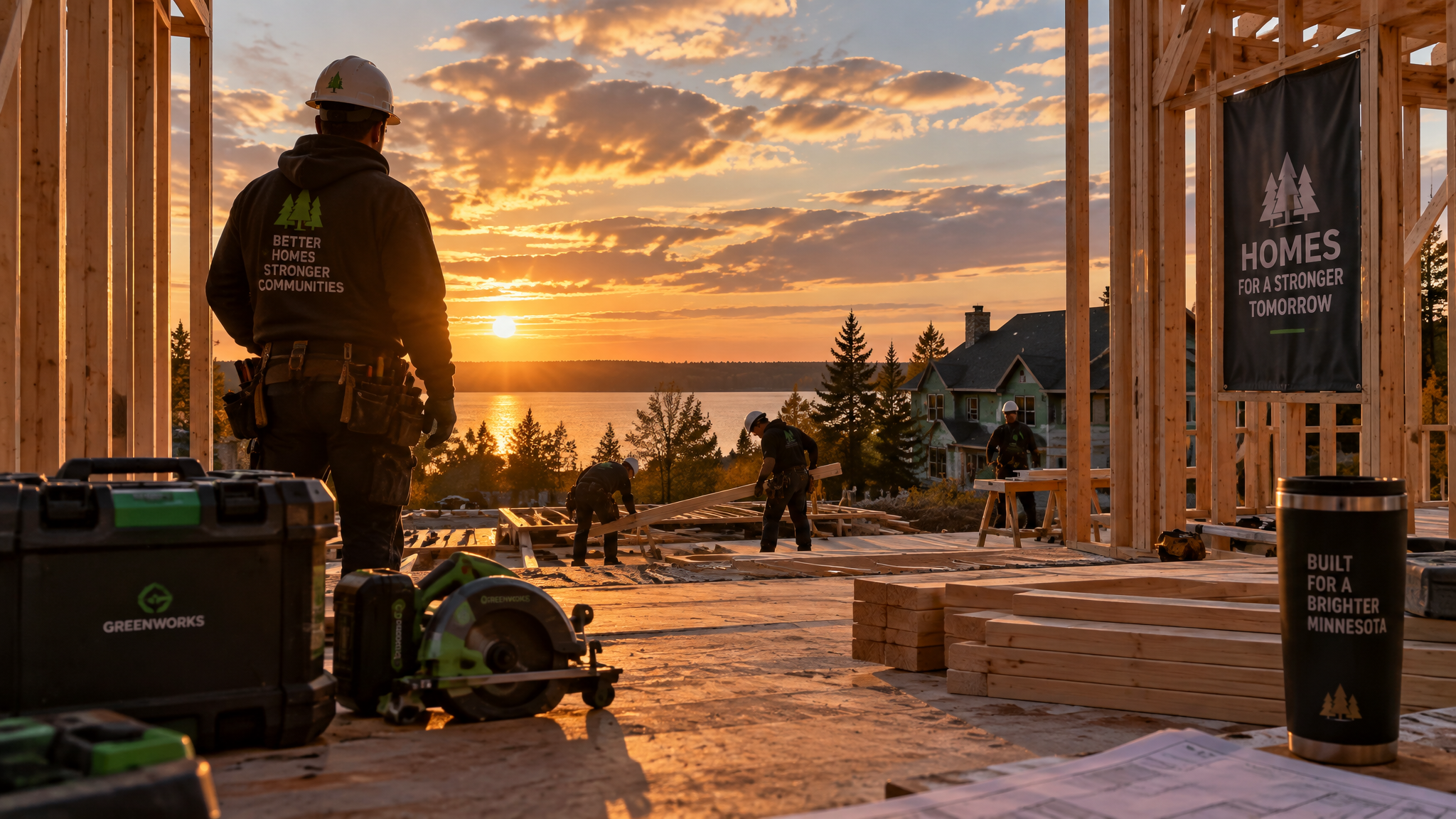 LionHeart crew working on a Twin Cities home remodeling project